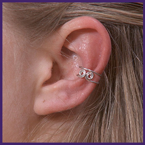 Ear Cuff with Double Spiral