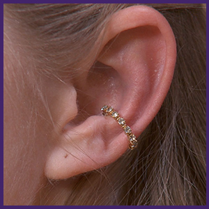 Single Band Sparkly Ear Cuff
