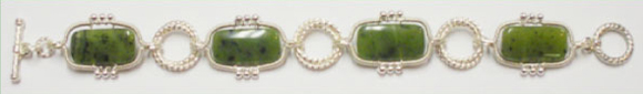 Double Jade Bracelet by Judy Larson for Wire-Sculpture.com