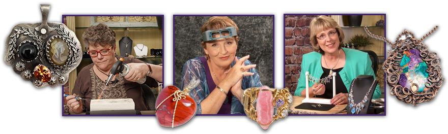 Three expert jewelry instructors teaching jewelry making courses, imparting essential knowledge for creating unique jewelry designs.