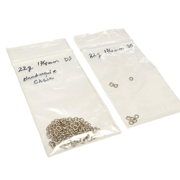 a bag of silver jump rings