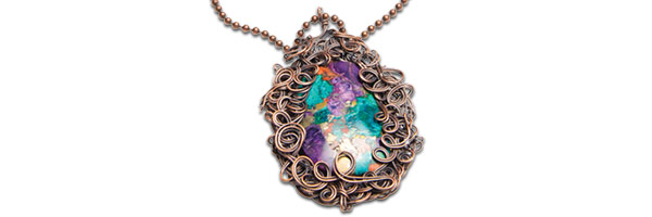 Loopy Wire Wrap Freeform Pendant