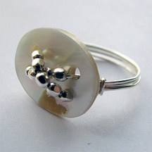 Wire Wrap Button Ring