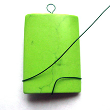 Netted Rectangle Bead Pendant