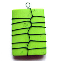 Netted Rectangle Bead Pendant