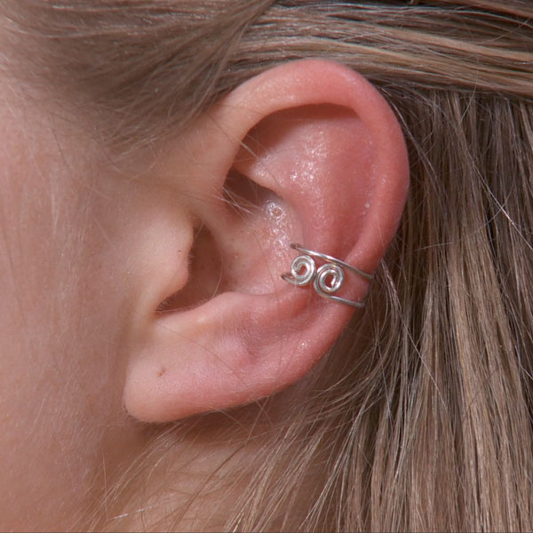 Ear Cuff with Double Spiral