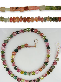 Judy Ellis's October Birthstones - Rose Zircon, Pink Tourmaline and Opal - , General Education, Design, , Tourmaline beads