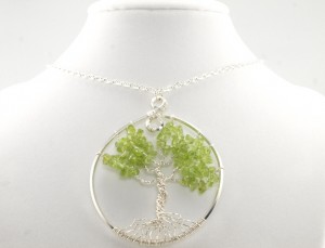 Judy Ellis's August Birthstone - Peridot and Sardonyx - , General Education, Design, , Tree of live with Peridot gemstones