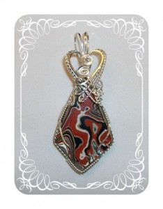 Judy Ellis's Gem Profile- Fordite - , General Education, , Red Fordite pendant