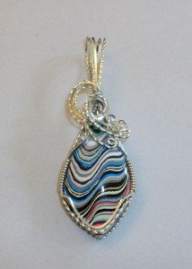 Judy Ellis's Gem Profile- Fordite - , General Education, , Waves fordite pendant