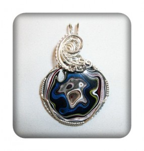 Judy Ellis's Gem Profile- Fordite - , General Education, , Thunder Egg Fordite pendant