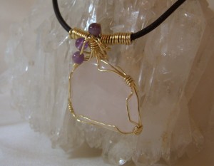 Dale Armstrong's Gem Profile- Rose Quartz - , General Education, , rose quartz wire pendant