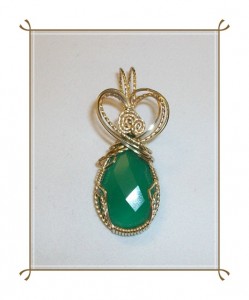 Judy Ellis's Gem Profile- Onyx - , General Education, , Green Onyx pendant