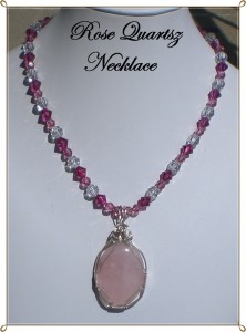 Judy Ellis's Gem Profile- Glass, Crystal and Quartz - , General Education, , Rose Quartz Necklace