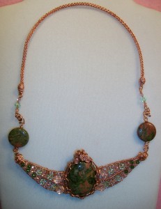 Judy Ellis's Gem Profile- Unakite - , General Education, , Unakite necklace