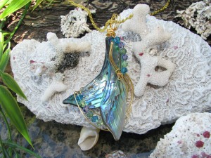 Judy Ellis's Gem Profile- Mother of Pearl - , General Education, , Abalone pendant