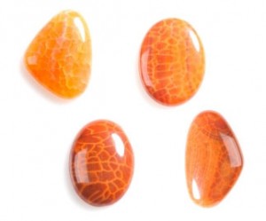 Dale Armstrong's Gem Profile- Fire Agate and Iris Agate - , General Education, , Crackle Fire Agate Cabochons