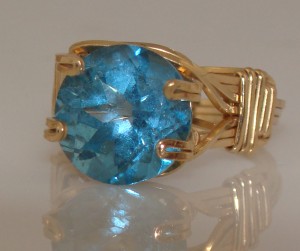 Judy Ellis's Gem Profile- Blue Topaz - , General Education, , Swiss Blue Topaz ring