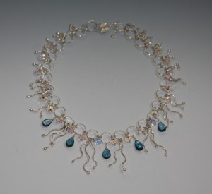 Judy Ellis's Gem Profile- Blue Topaz - , General Education, , Waterfall topaz and fine silver necklace