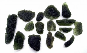 Dale Armstrong's Gem Profile- Moldavite - , General Education, , Moldavite splatter pieces