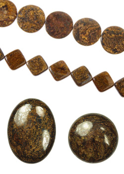 Judy Ellis's Gem Profile- Bronzite - , General Education, , Bronzite cabs and beads