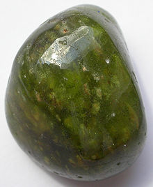 Judy Ellis's Gem Profile- Vesuvianite - , General Education, , Tumbled vesuvianite pebble