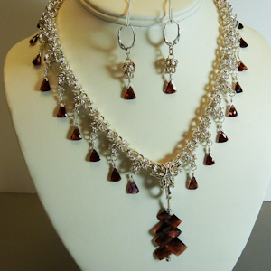 Judy Ellis's Gem Profile- Garnet - , General Education, , Garnet and chainmaille set