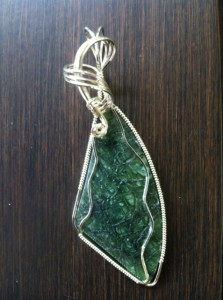 Judy Ellis's Gem Profile- Seraphinite - , General Education, , Seraphinite cabochon in sterling silver wire