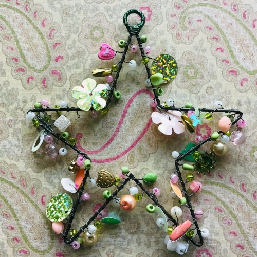 Kristal Wick's Color Inspiration - Garden Stars - , Hair Accessories, Zipper Pulls, Christmas Ornaments, Lashing, Wire Lashing, color inspiration garden stars