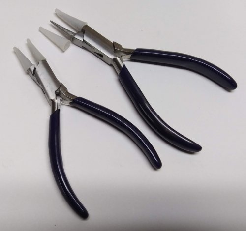 5-3/4 Flat Nose Non-Marring Nylon Jaw Metal Wire Jewelry Making Pliers  PL-04