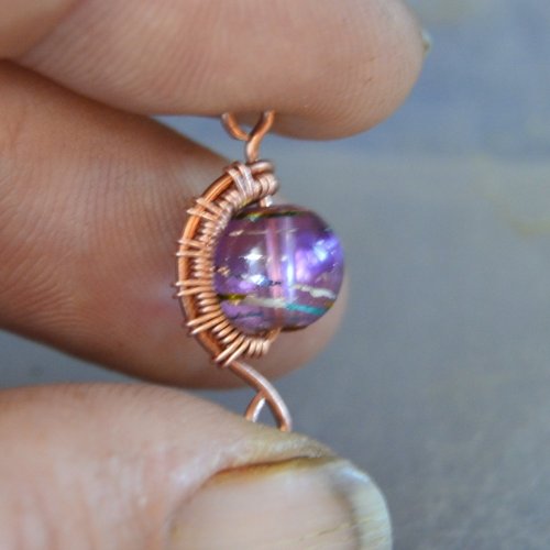 Deborah Kelly's Woven Frame 2-Bead Earring - , Wire Weaving, Wire Wrapping, Wrapping, Wire Wrapping Jewelry, Weaving, Wire Weaving, Weaving Wire, woven frame earring