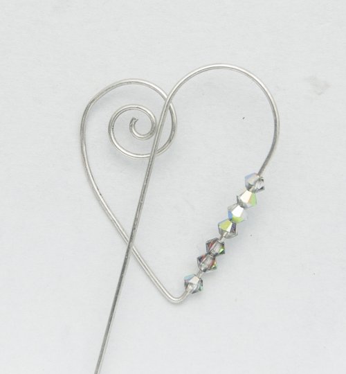 Kylie Jones's Murano glass wire heart earrings.    - , Contemporary Wire Jewelry, Butane Torch, Soldering, Solder, Murano glass wire earrings