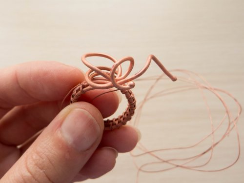 Oksana Truhan's Woven Wire Pearl Ring - , Wire Weaving, Weaving, Wire Weaving, Weaving Wire, Butane Torch, Soldering, Solder, woven wire pearl ring