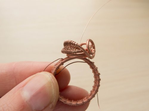 Oksana Truhan's Woven Wire Pearl Ring - , Wire Weaving, Weaving, Wire Weaving, Weaving Wire, Butane Torch, Soldering, Solder, woven wire pearl ring