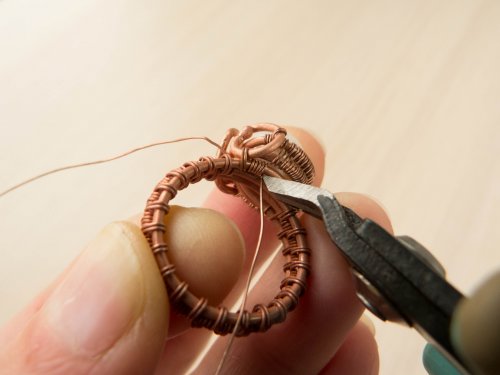 Oksana Truhan's Woven Wire Pearl Ring - , Wire Weaving, Weaving, Wire Weaving, Weaving Wire, Butane Torch, Soldering, Solder, woven wire pearl ring