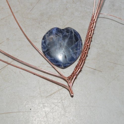 Deborah Kelly's Woven Heart-framed Pendant - , Wire Weaving, Weaving, Wire Weaving, Weaving Wire, woven heart-framed pendant