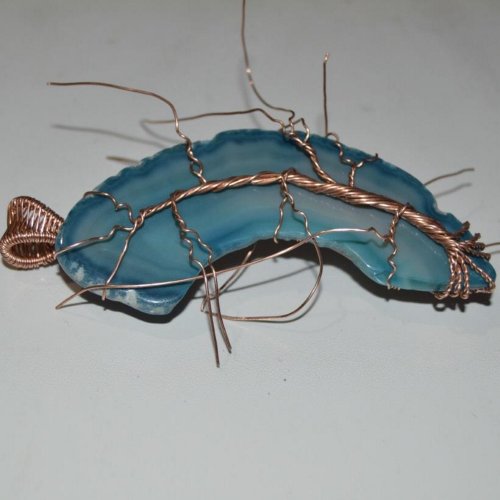 Deborah Kelly's Tree of Life on a Shard - , Contemporary Wire Jewelry, Weaving, Wire Weaving, Weaving Wire, , tree of life slab