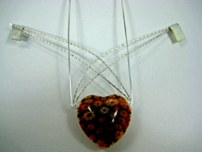 Sonja Kiser's Webbed Heart Necklace - , Classic Wire Jewelry, Wire Wrapping, Wrapping, Wire Wrapping Jewelry, 