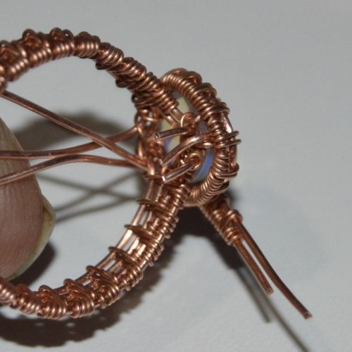 Deborah Kelly's Woven Ring with Cabochon - , Wire Weaving, Weaving, Wire Weaving, Weaving Wire, woven ring with cabochon