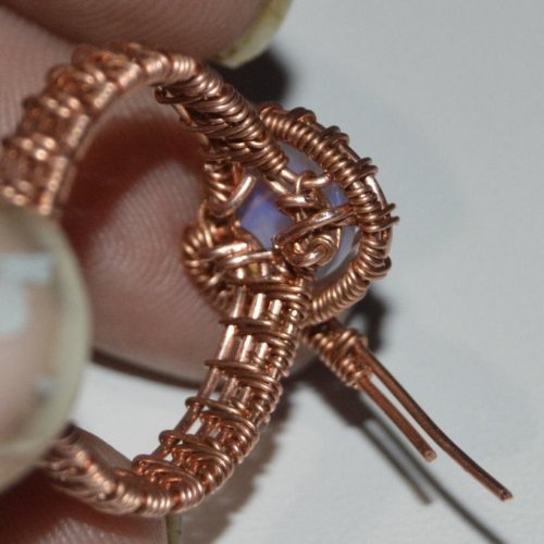 Deborah Kelly's Woven Ring with Cabochon - , Wire Weaving, Weaving, Wire Weaving, Weaving Wire, woven ring with cabochon