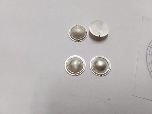 Judy Larson's Pat's Silver Domed Earrings - , Metalwork, Dapping, Dapping Jewelry, Filing, Finishing, Drilling, Drill, , sterling domed earrings