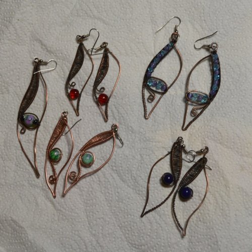 Deborah Kelly's Woven Leaf Earrings - , Wire Weaving, Weaving, Wire Weaving, Weaving Wire, woven leaf earrings