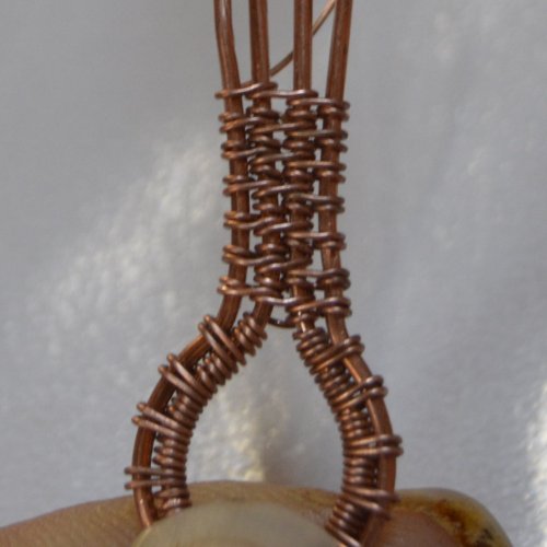 Deborah Kelly's Woven Shell Donut Pendant - , Wire Weaving, Weaving, Wire Weaving, Weaving Wire,  woven shell donut pendant