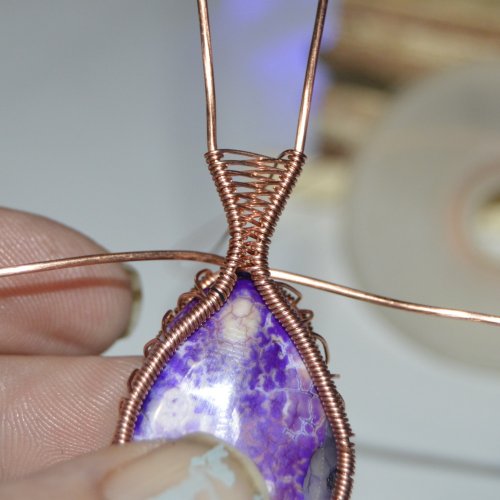 Deborah Kelly's Side Crossover Pendant - , Wire Weaving, Weaving, Wire Weaving, Weaving Wire, side crossover pendant