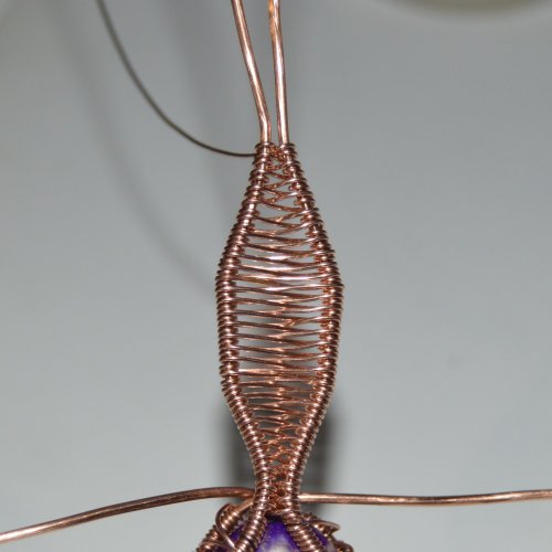 Deborah Kelly's Side Crossover Pendant - , Wire Weaving, Weaving, Wire Weaving, Weaving Wire, side crossover pendant