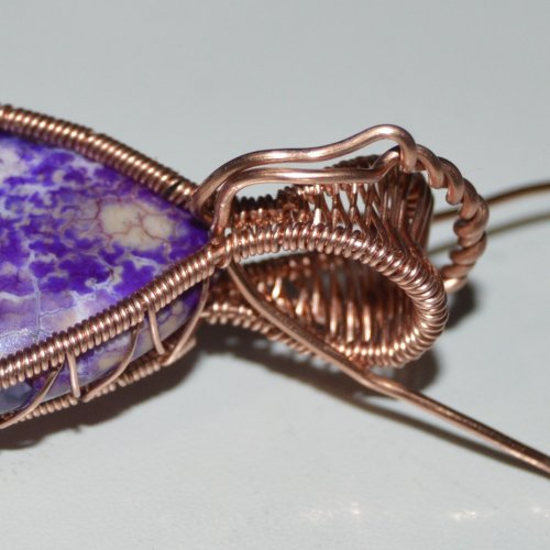 Deborah Kelly's Side Crossover Pendant - , Wire Weaving, Weaving, Wire Weaving, Weaving Wire, side crossover pendant