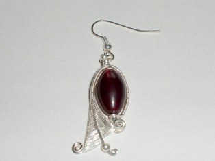 Abby Hook's Fuchsia Bud Earrings - , Wire Weaving, Weaving, Wire Weaving, Weaving Wire, fuchsia bud earrings