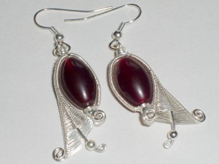 Abby Hook's Fuchsia Bud Earrings - , Wire Weaving, Weaving, Wire Weaving, Weaving Wire, fuchsia bud earrings