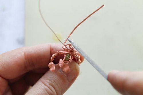 Oksana Truhan's Woven Wire Ginko Ring - , Wire Weaving, Weaving, Wire Weaving, Weaving Wire, woven wire ginko ring