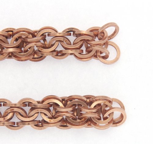 Square Wire Rings Round Maille Bracelet | Chain Maille Jewelry